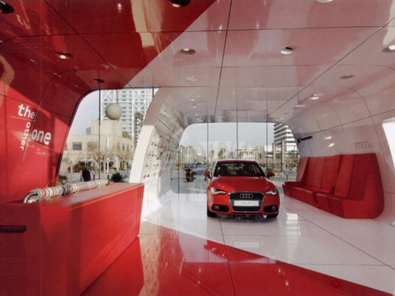 進口汽車旗艦店展廳室內展示效果-第2209期