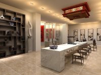 國畫展覽館室內空間展示效果-1405-02