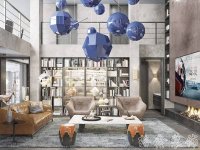 工業風格別墅室內裝修裝飾效果展示-1013-04