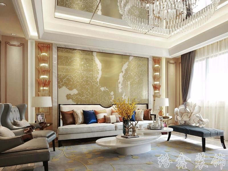 輕奢風格別墅室內裝修裝飾效果展示-第1039期