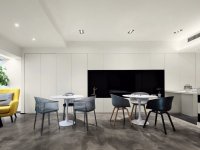 極簡黑白辦公室裝修裝飾設計效果-第1528期