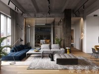 工業風格家居裝修裝飾室內設計效果-A507-3