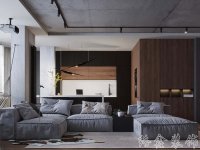 工業風格家居裝修裝飾室內設計效果-A510-1