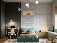 現代簡約家居裝修裝飾室內設計效果-B919-8