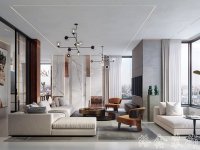 現代網紅風家居裝修裝飾室內設計效果-F503