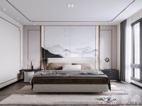 新中式風格家居裝修裝飾室內設計效果-G608-4